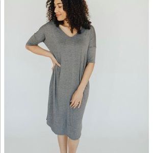 CJLA Midi Dress Charcoal - M/L